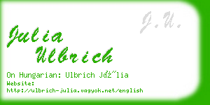 julia ulbrich business card